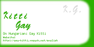 kitti gay business card